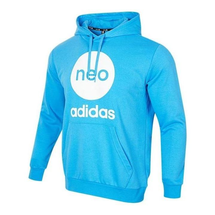Adidas Neo Logo Casual Hoodie 'Blue' HM2001 sold by KicksCrew