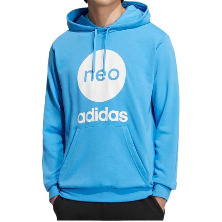 Adidas Neo Logo Casual Hoodie 'Blue' HM2001 sold by KicksCrew product image thumbnail 3