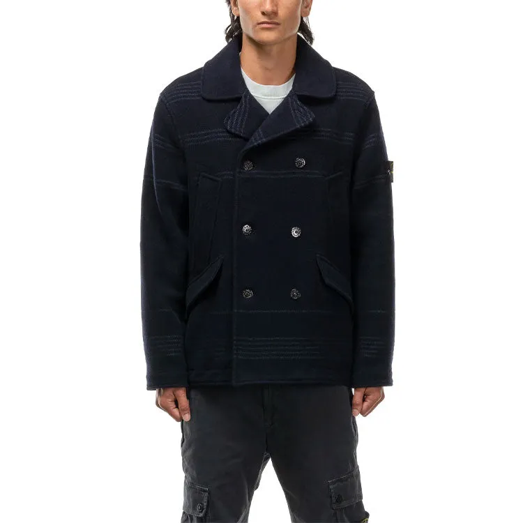 STONE ISLAND Double-Breasted Logo Patch Jacket 'Black' 771542952-V0020 sold by KicksCrew product image thumbnail 3