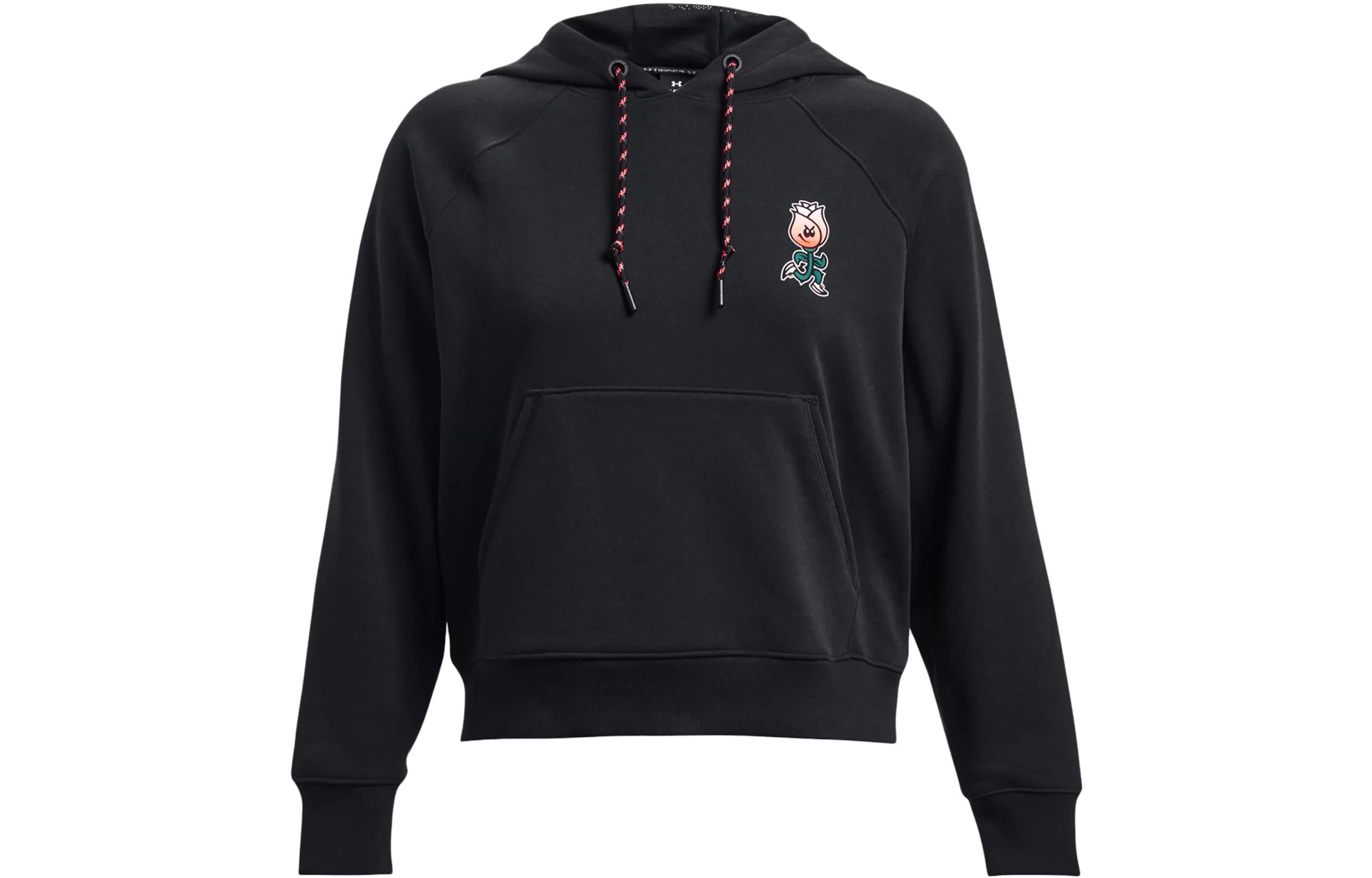(WMNS) Under Armour Heavyweight Terry Rose Hoodie 'Black' 1379834-001 sold by KicksCrew product image thumbnail 2