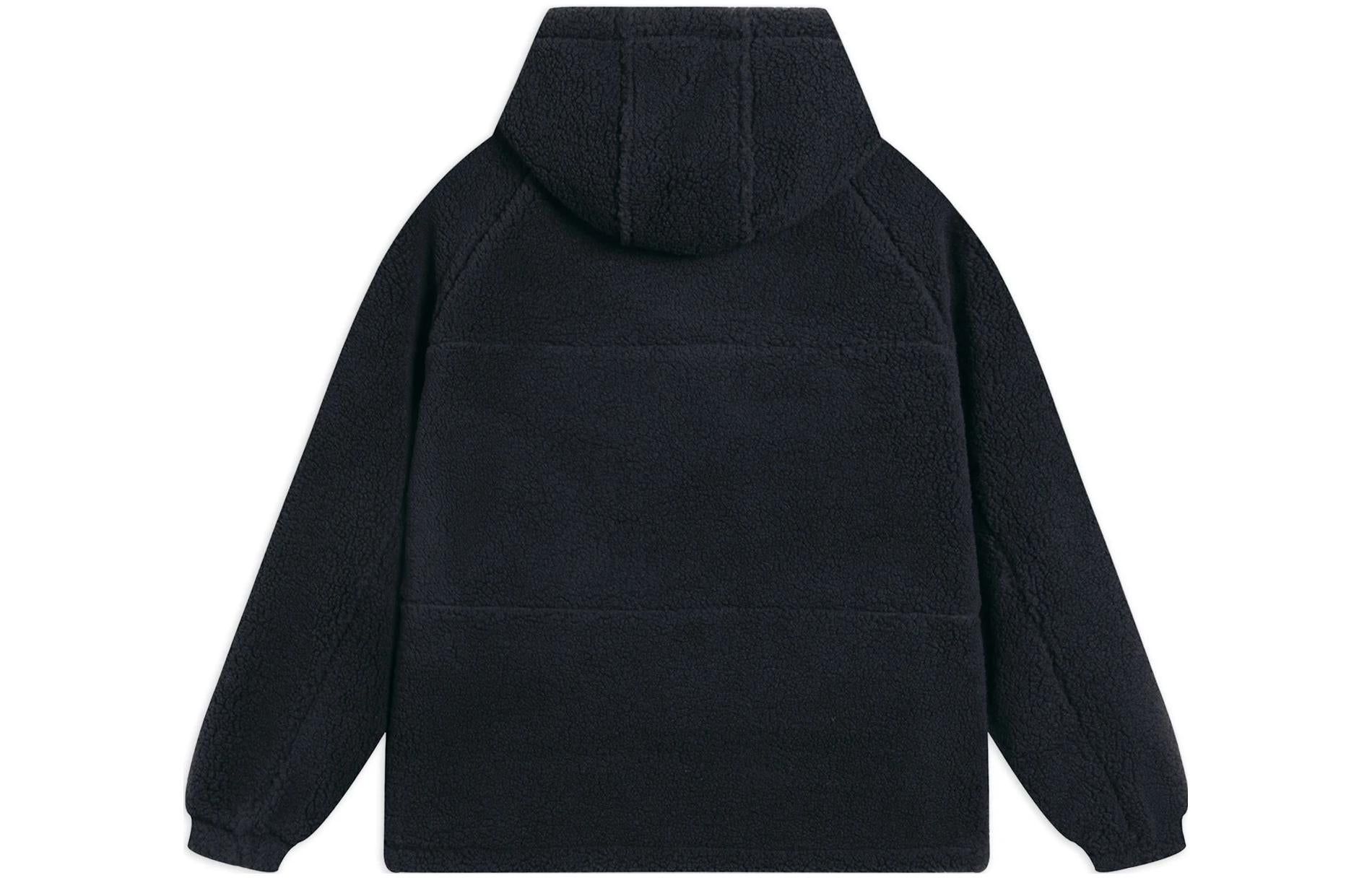 Li-Ning BadFive Logo Fleece Full Zip Jacket 'Black White' AFDSA69-5 sold by KicksCrew product image thumbnail 2