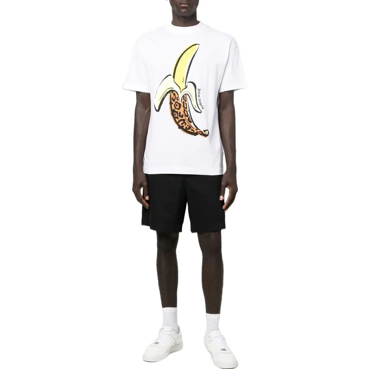 Palm Angels SS22 Banana T-Shirt 'White Yellow' PMAA001F22JER00601180118 sold by KicksCrew product image thumbnail 2