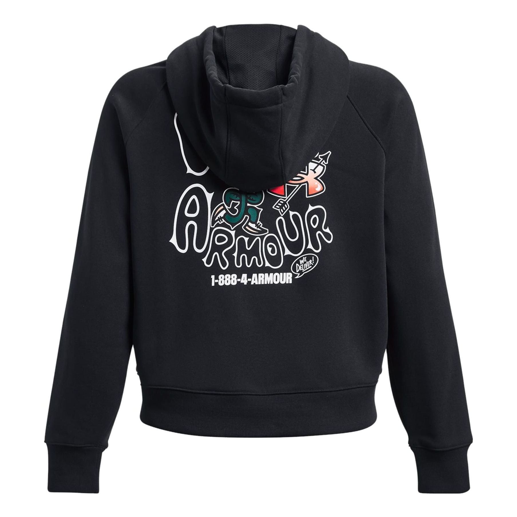 (WMNS) Under Armour Heavyweight Terry Rose Hoodie 'Black' 1379834-001 sold by KicksCrew