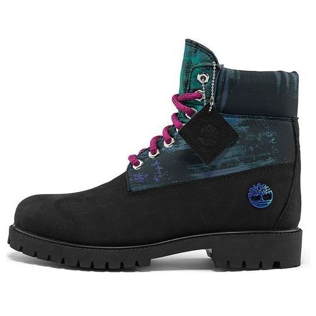 Timberland Heritage NL Sky 6 Inch Waterproof Boots 'Black Nubuck with Print' A2M69001 sold by KicksCrew
