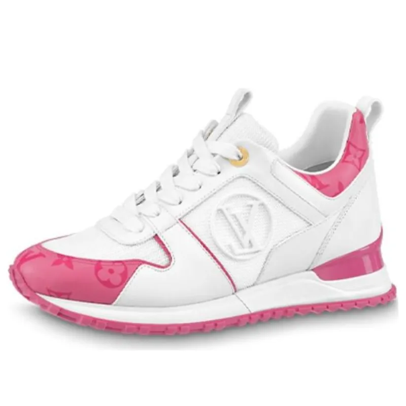 (WMNS) LOUIS VUITTON Run Away Sneakers 'White Side Logo with Pink Monogram' 1AB1SD sold by KicksCrew