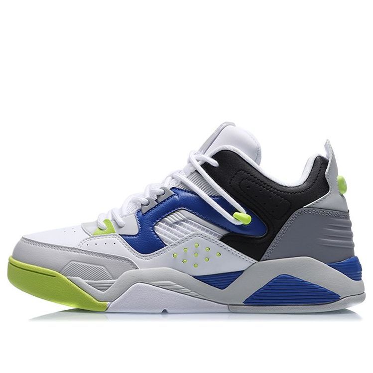 Li-Ning Casual Basketball Shoes 'White Black Blue' AGBR025-1 sold by KicksCrew