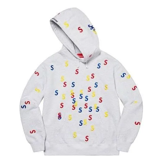Supreme Embroidered S Hooded Sweatshirt 'White Yellow Red Blue' SUP-SS21-530 sold by KicksCrew