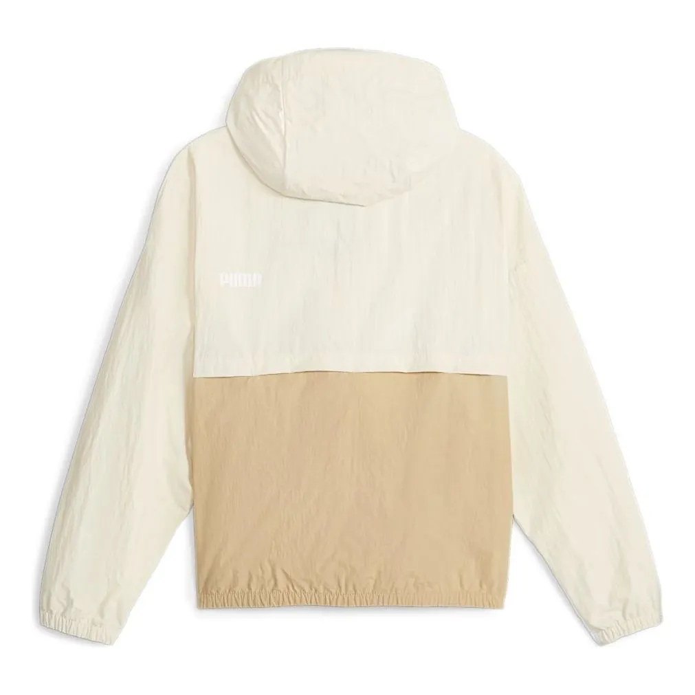 (WMNS) PUMA Oversized Hooded Windbreaker Jacket 'Beige' 675372-87 sold by KicksCrew product image thumbnail 2
