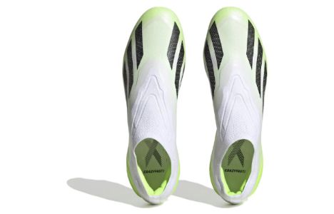 Adidas x Crazyfast.1 Laceless Firm Ground Soccer Cleats 'Cloud White Lucid Lemon' GY7378 sold by KicksCrew