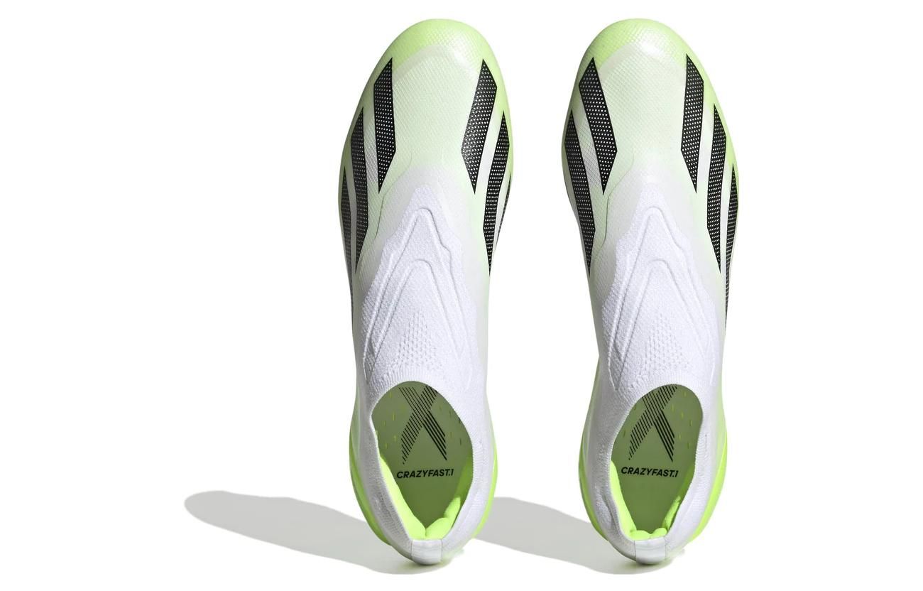 Adidas x Crazyfast.1 Laceless Firm Ground Soccer Cleats 'Cloud White Lucid Lemon' GY7378 sold by KicksCrew product image thumbnail 5