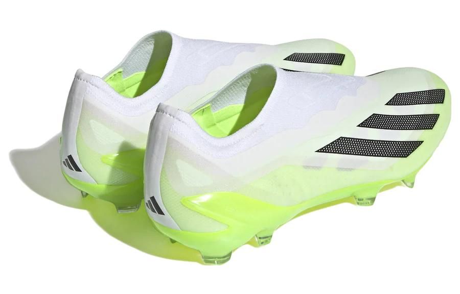 Adidas x Crazyfast.1 Laceless Firm Ground Soccer Cleats 'Cloud White Lucid Lemon' GY7378 sold by KicksCrew product image thumbnail 3