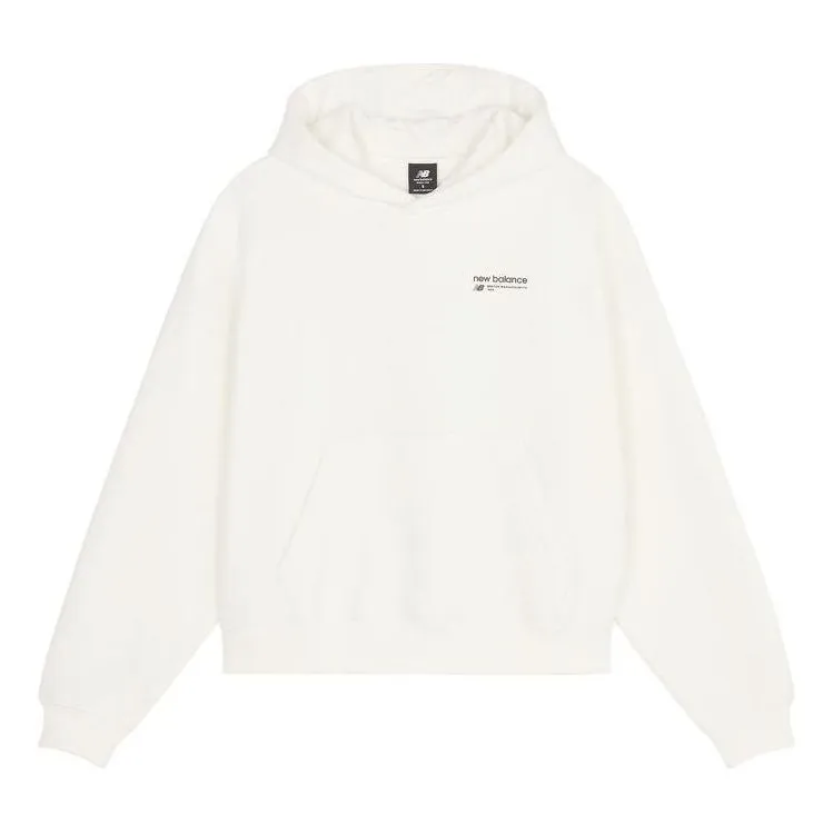 (WMNS) New Balance Linear Heritage Brushed Back Fleece Hoodie 'Sea Salt' WT33531-SST sold by KicksCrew