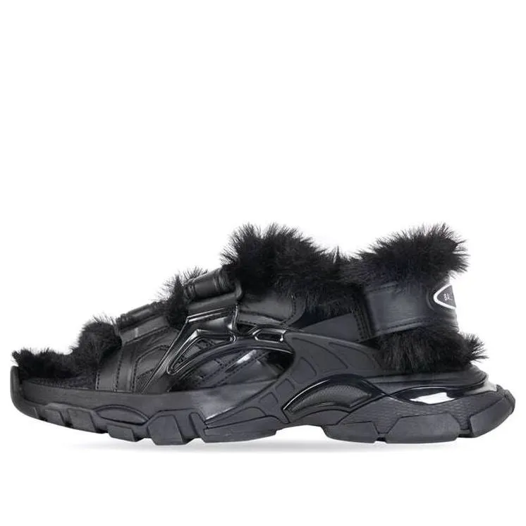 (WMNS) Balenciaga Track Sandals 'Fake Fur Black' 668560W3CQ31000 sold by KicksCrew