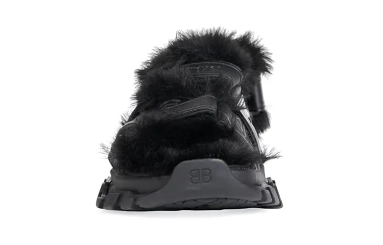 (WMNS) Balenciaga Track Sandals 'Fake Fur Black' 668560W3CQ31000 sold by KicksCrew product image thumbnail 3