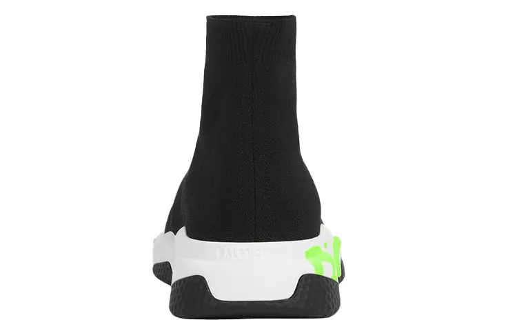 Balenciaga Speed Graffiti Sneakers 'Black Knit Fluo Green Graffiti Sole Unit' 605972W05GY1935 sold by KicksCrew product image thumbnail 5