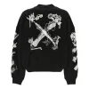 Off-White Scan Arr Over Crewneck Sweatshirt 'Black White' OMBA070S24FLE0011009 sold by KicksCrew