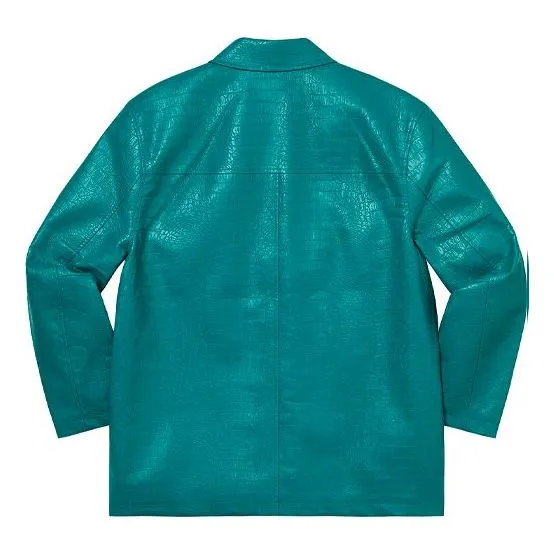 Supreme Faux Croc Car Coat 'Teal' SUP-SS22-012 sold by KicksCrew product image thumbnail 2