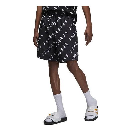 Air Jordan Essentials Poolside Shorts 'Black White' DX9673-010 sold by KicksCrew
