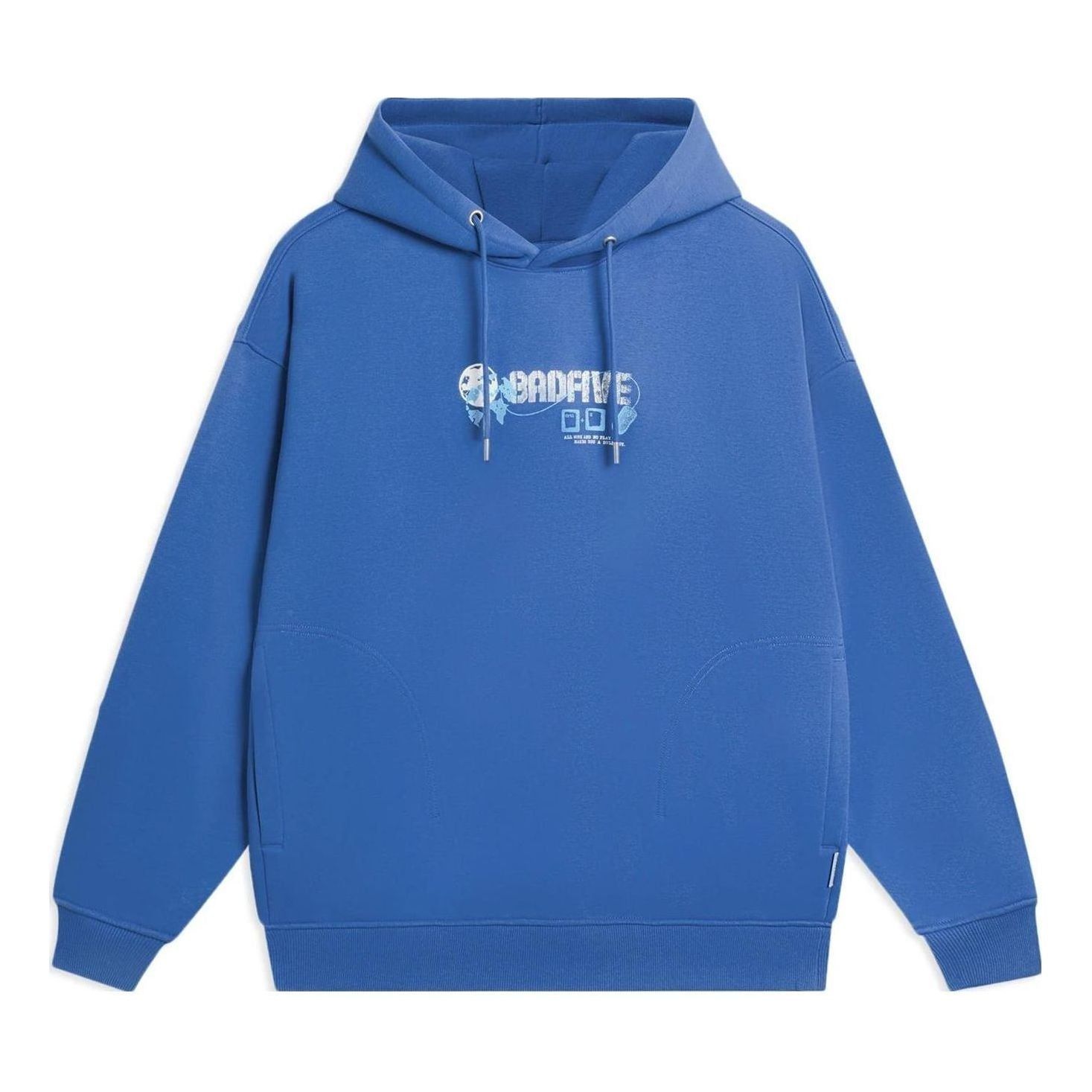 Li-Ning BadFive Graphic Hoodie 'Blue' AWDSC09-1 sold by KicksCrew