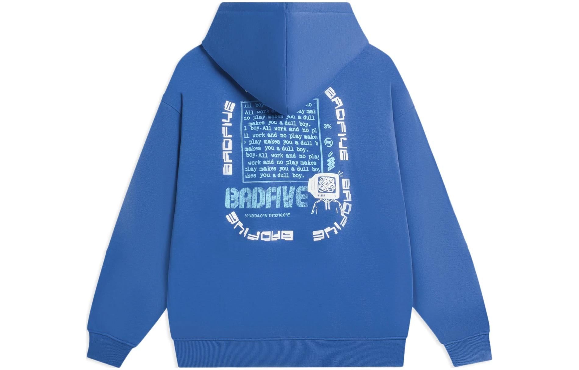 Li-Ning BadFive Graphic Hoodie 'Blue' AWDSC09-1 sold by KicksCrew product image thumbnail 2