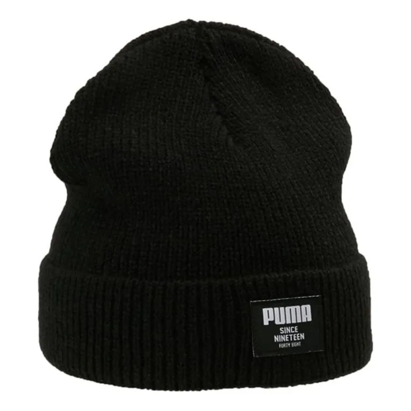PUMA Ribbed Classic Cuff Beanie Hats 'Black' 021709-01 sold by KicksCrew