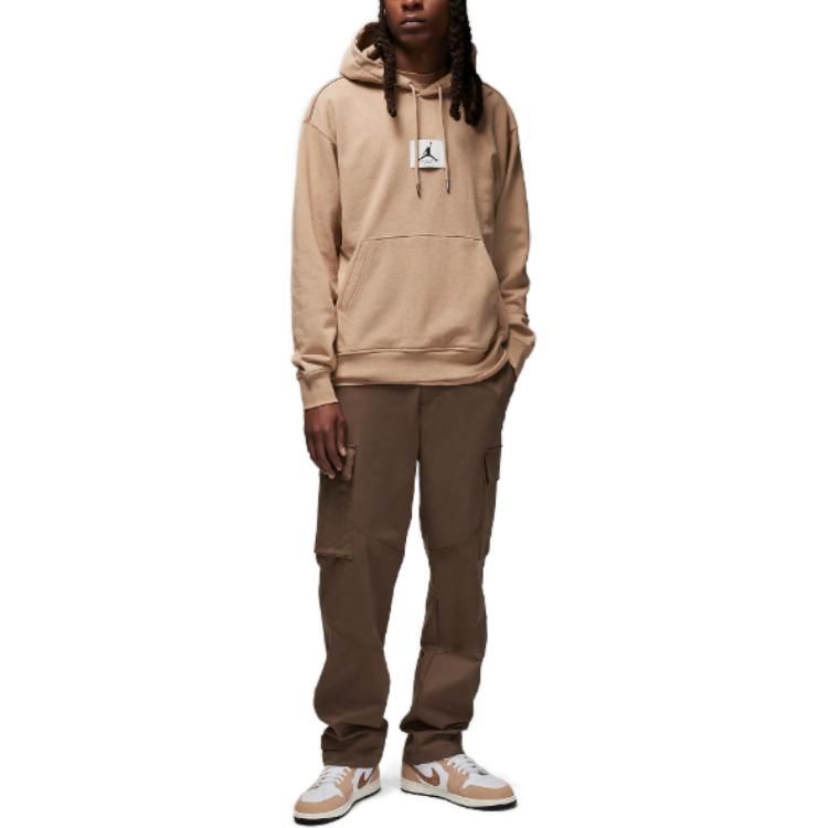Air Jordan Flight Fleece Pullover Hoodie 'Hemp Heather Sail' DQ7338-201 sold by KicksCrew product image thumbnail 3