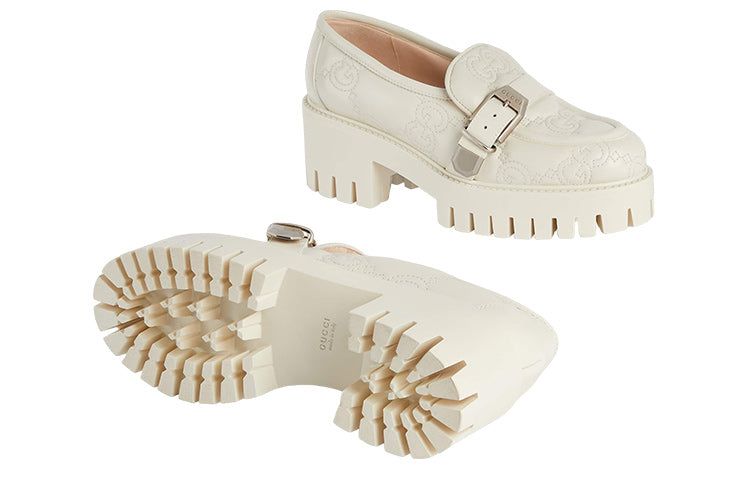 (WMNS) Gucci GG Matelasse Leather Loafers 'White' 718388-AAA4F-9124 sold by KicksCrew product image thumbnail 4