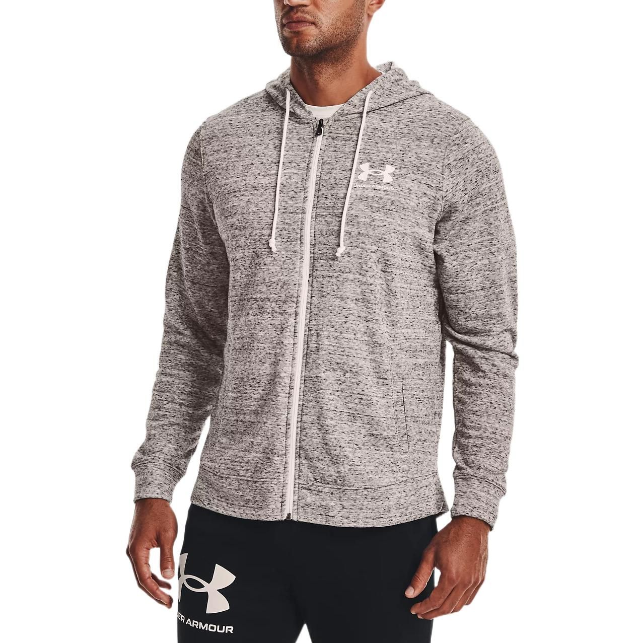 Under Armour Rival Terry Hooded Jacket 'Grey' 1370409-112 sold by KicksCrew product image thumbnail 5