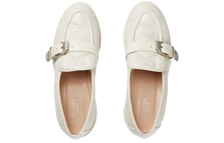 (WMNS) Gucci GG Matelasse Leather Loafers 'White' 718388-AAA4F-9124 sold by KicksCrew product image thumbnail 2