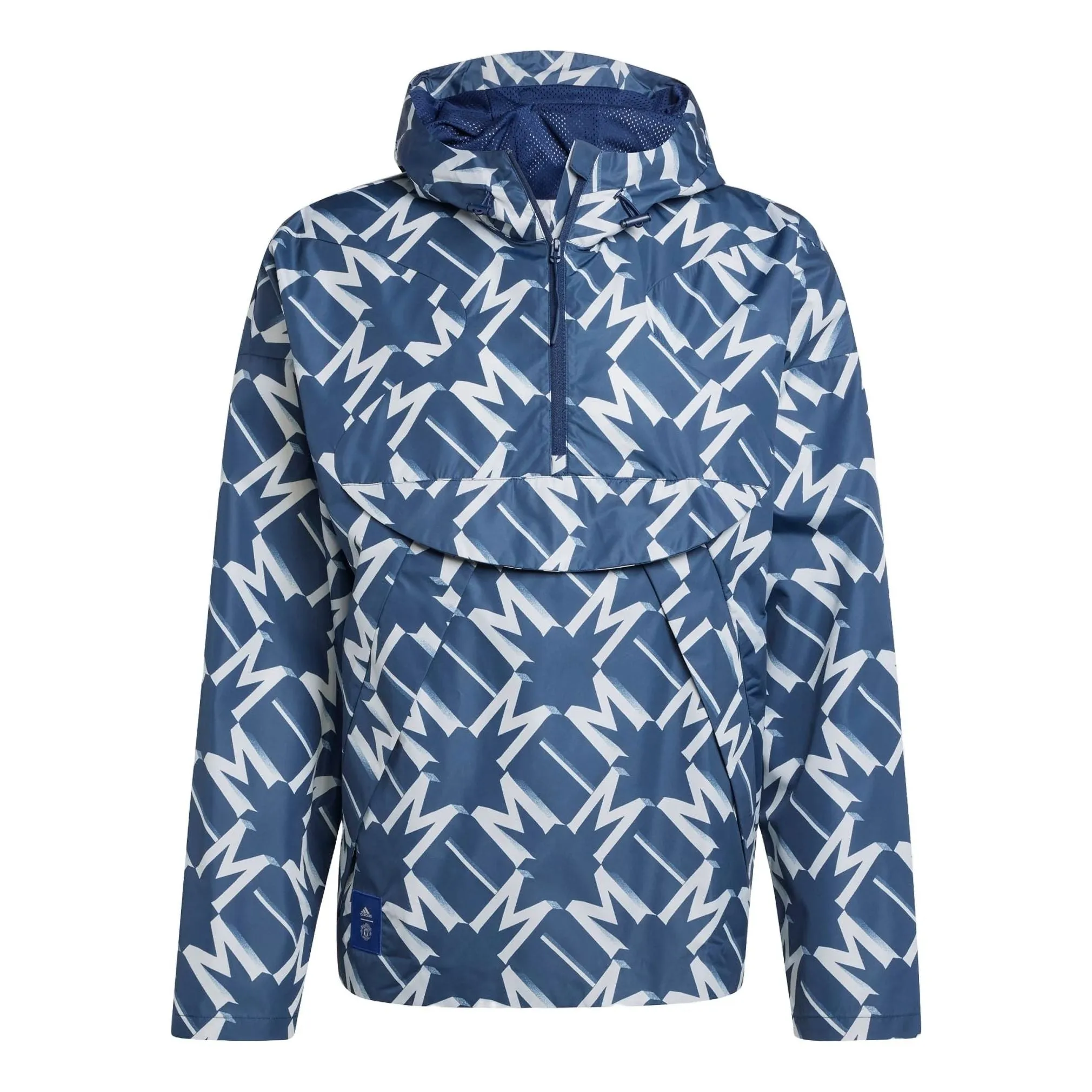 adidas Manchester United Seasonal Half-Zip Windbreaker Asia Sizing 'Night Indigo' IT4194 sold by KicksCrew