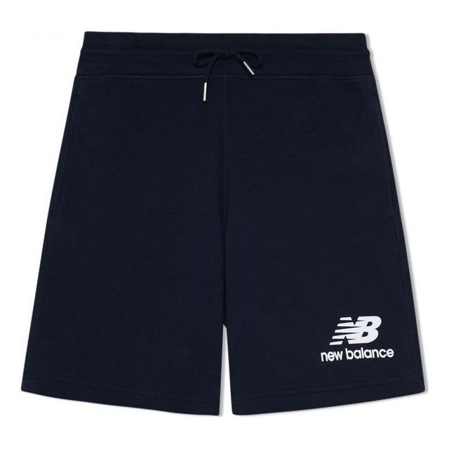 New Balance Essentials Stacked Logo Shorts 'Navy' AMS03558-ECL sold by KicksCrew