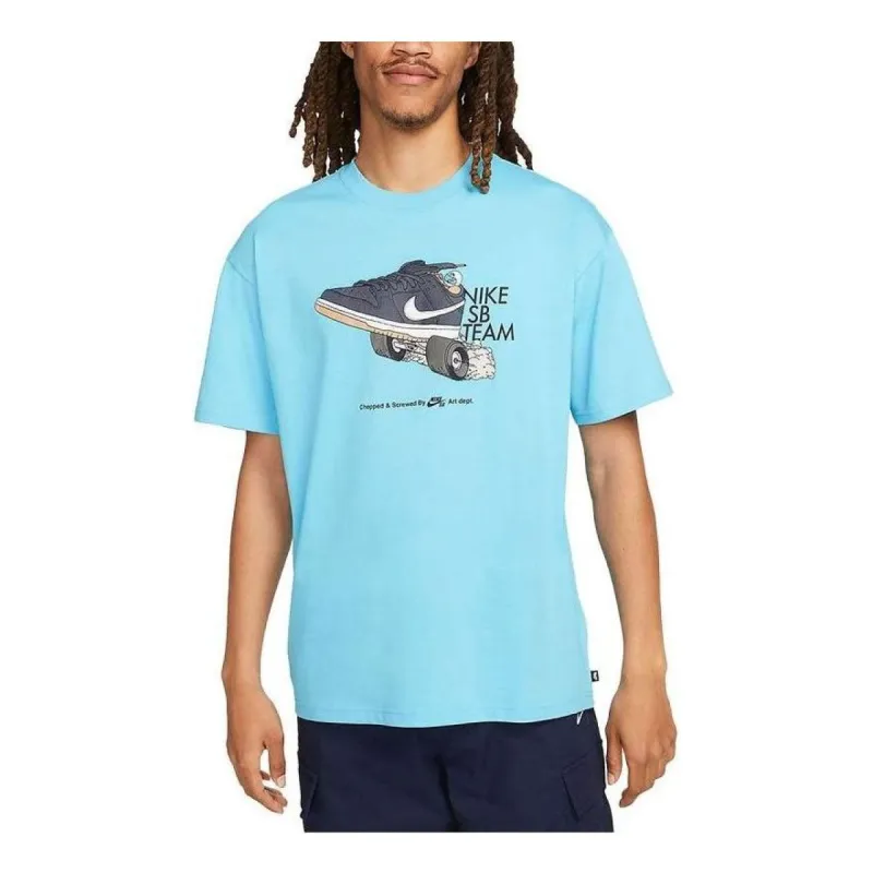 Nike SB Skateboarding T-shirt 'Ocean Blue' FJ1138-416 sold by KicksCrew