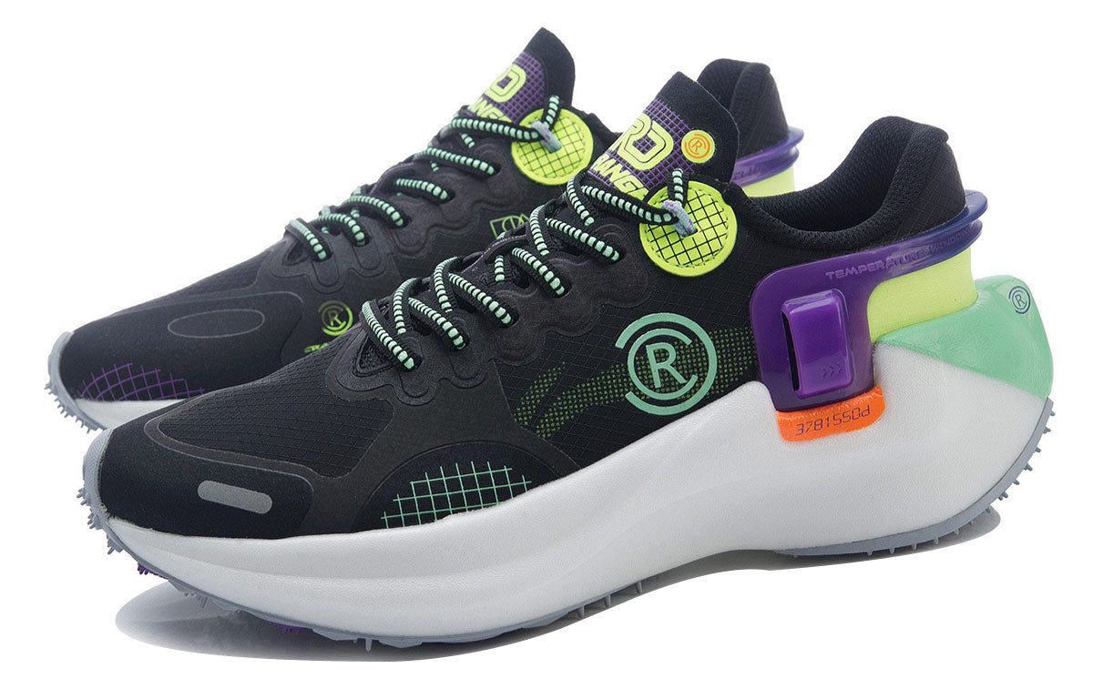 (WMNS) Li-Ning Wind Range Essential 'Black Green Purple' ARHR054-3 sold by KicksCrew product image thumbnail 3