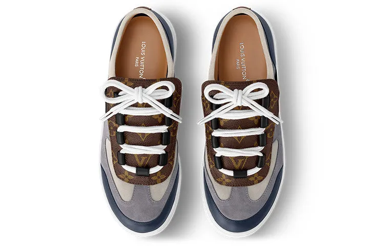 (WMNS) LOUIS VUITTON Lous Sneakers 'Blue Grey with Brown Monogram' 1ABUUP sold by KicksCrew product image thumbnail 3