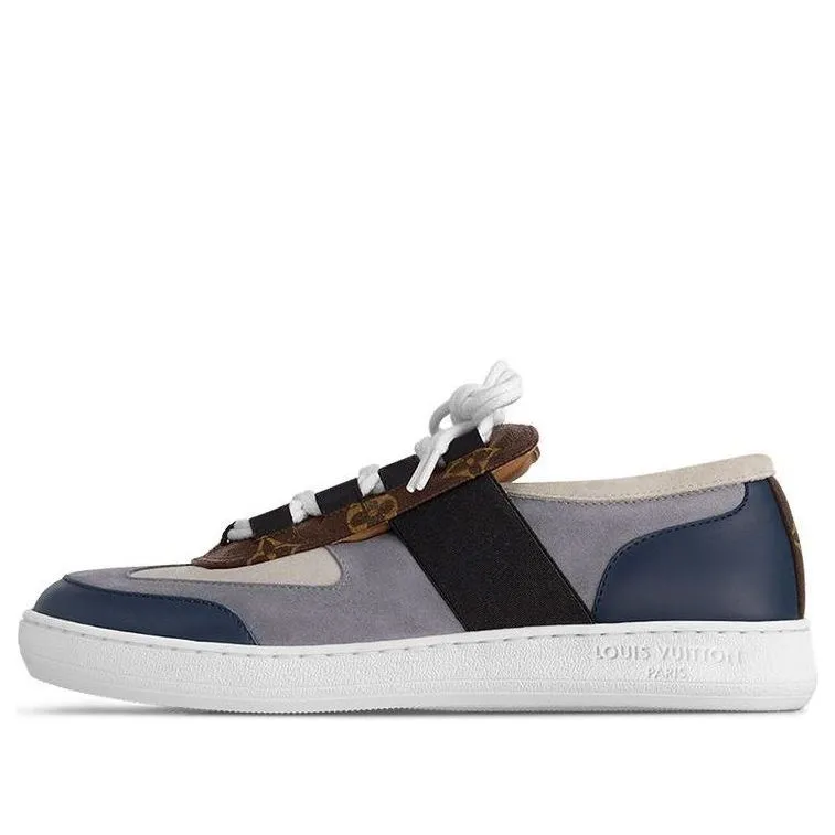 (WMNS) LOUIS VUITTON Lous Sneakers 'Blue Grey with Brown Monogram' 1ABUUP sold by KicksCrew