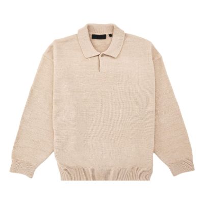 Fear of God Essentials FW23 Knit Polo Shirt 'Gold Heather' 192BT232183F sold by KicksCrew