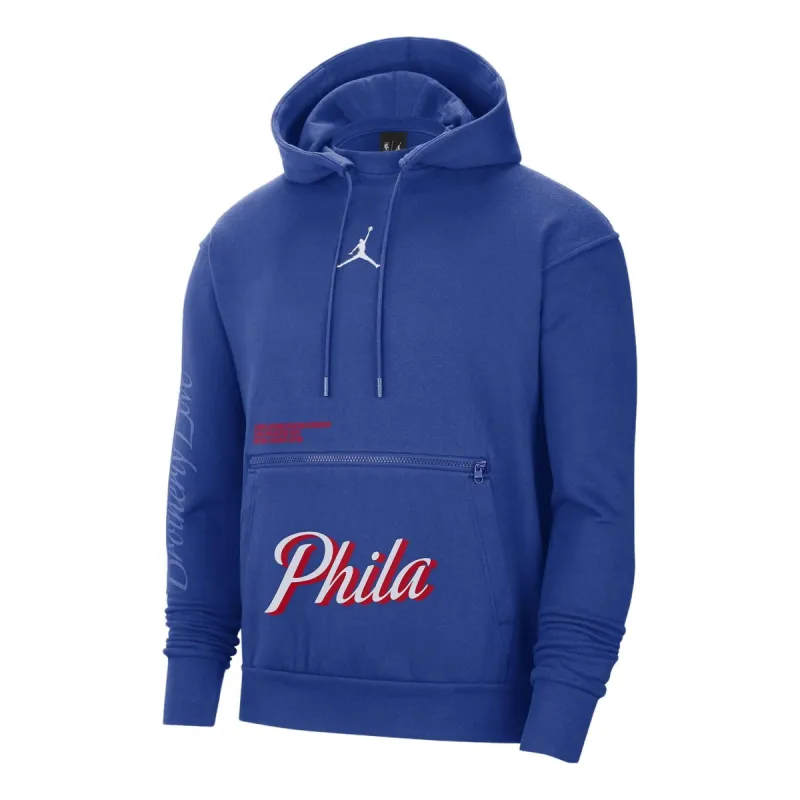 Air Jordan Philadelphia 76ers Courtside Statement Edition Logo Hoodie 'Blue' DR7005-495 sold by KicksCrew