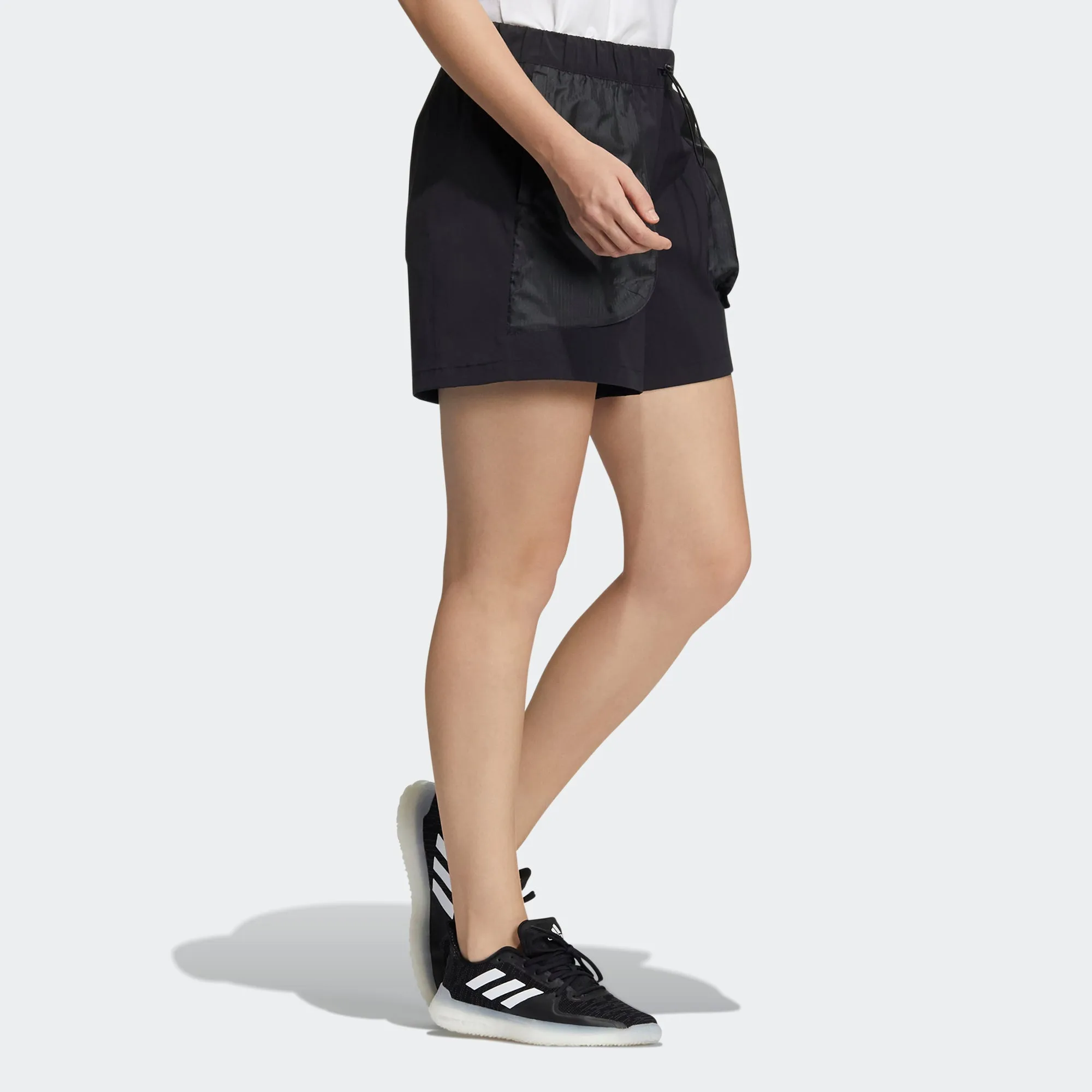 (WMNS) adidas Woven Shorts 'Black' HB6596 sold by KicksCrew product image thumbnail 4