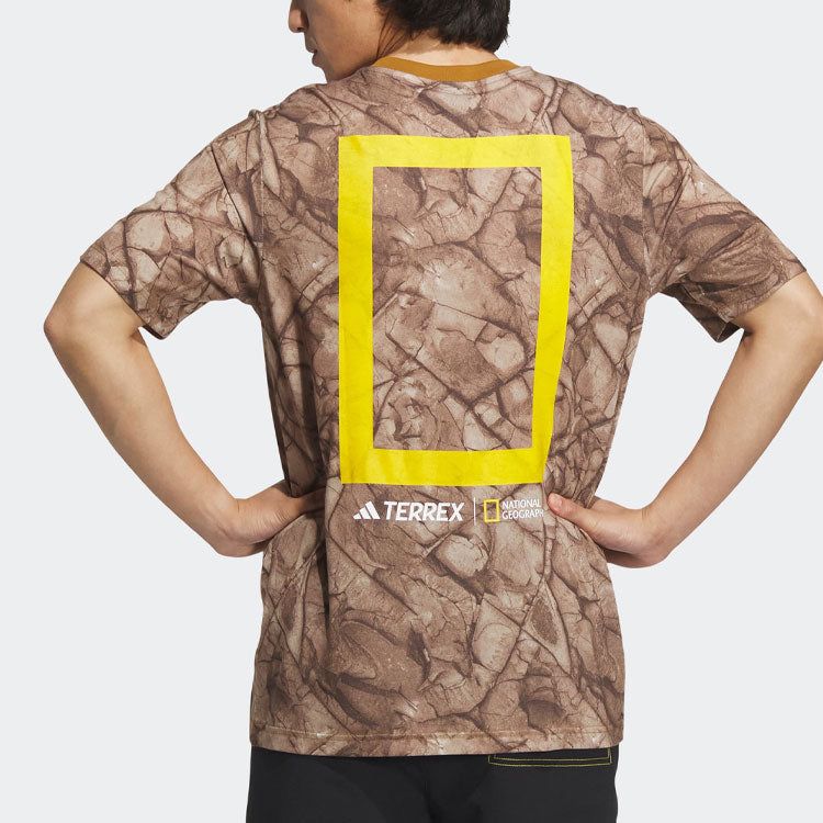 adidas National Geographic Graphic Tencel Short Sleeve Tee 'Brown' IC4941 sold by KicksCrew product image thumbnail 3
