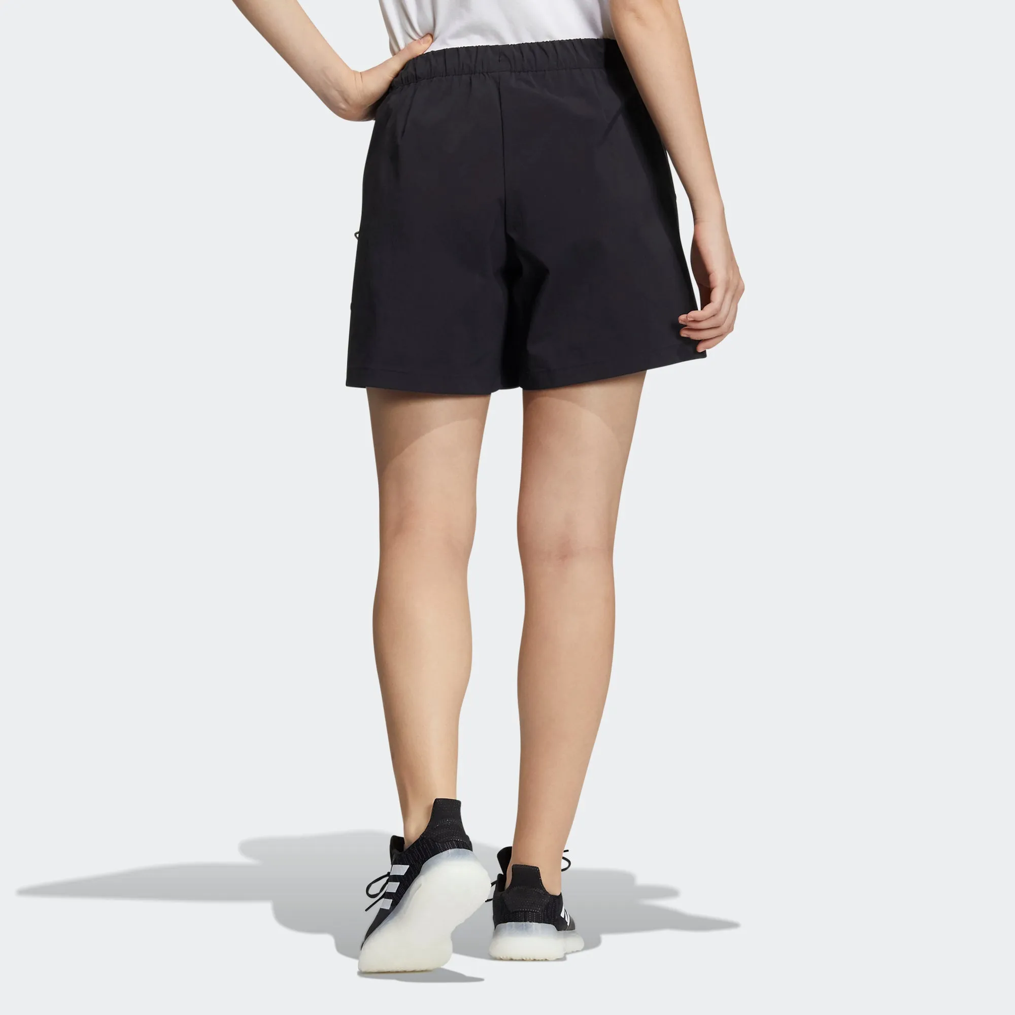(WMNS) adidas Woven Shorts 'Black' HB6596 sold by KicksCrew product image thumbnail 3
