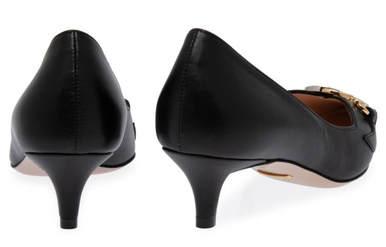 (WMNS) GUCCI Zumi Leather Pumps 'Black' 596859-C9D00-1000 sold by KicksCrew product image thumbnail 3