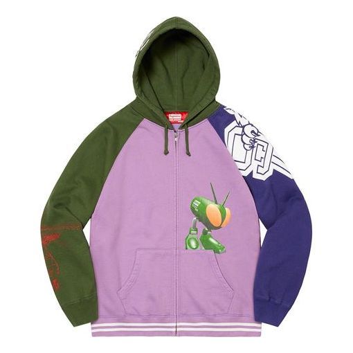 Supreme x JUNYA WATANABE COMME des GARONS MAN Zip Up Hooded Sweatshirt 'Pink Green Navy' SUP-FW21-285 sold by KicksCrew