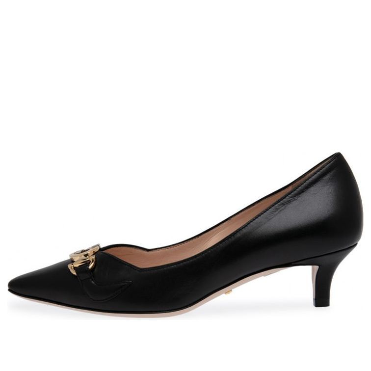 (WMNS) GUCCI Zumi Leather Pumps 'Black' 596859-C9D00-1000 sold by KicksCrew