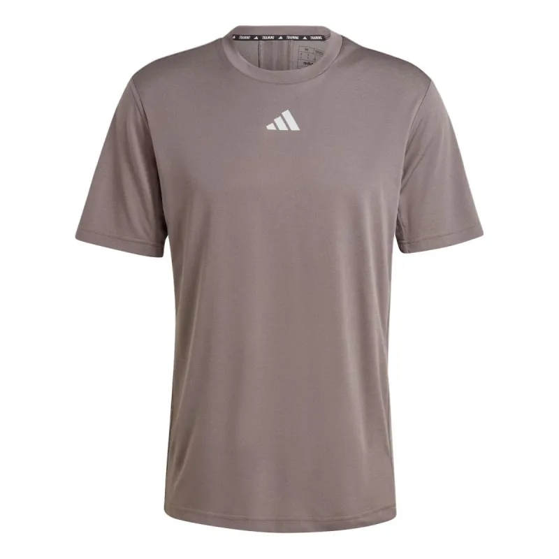 adidas HIIT Workout 3-Stripes T-shirt 'Taupe' IS3720 sold by KicksCrew