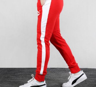 Puma Iconic T7 Track Pants 'Red White' 595983-11 sold by KicksCrew