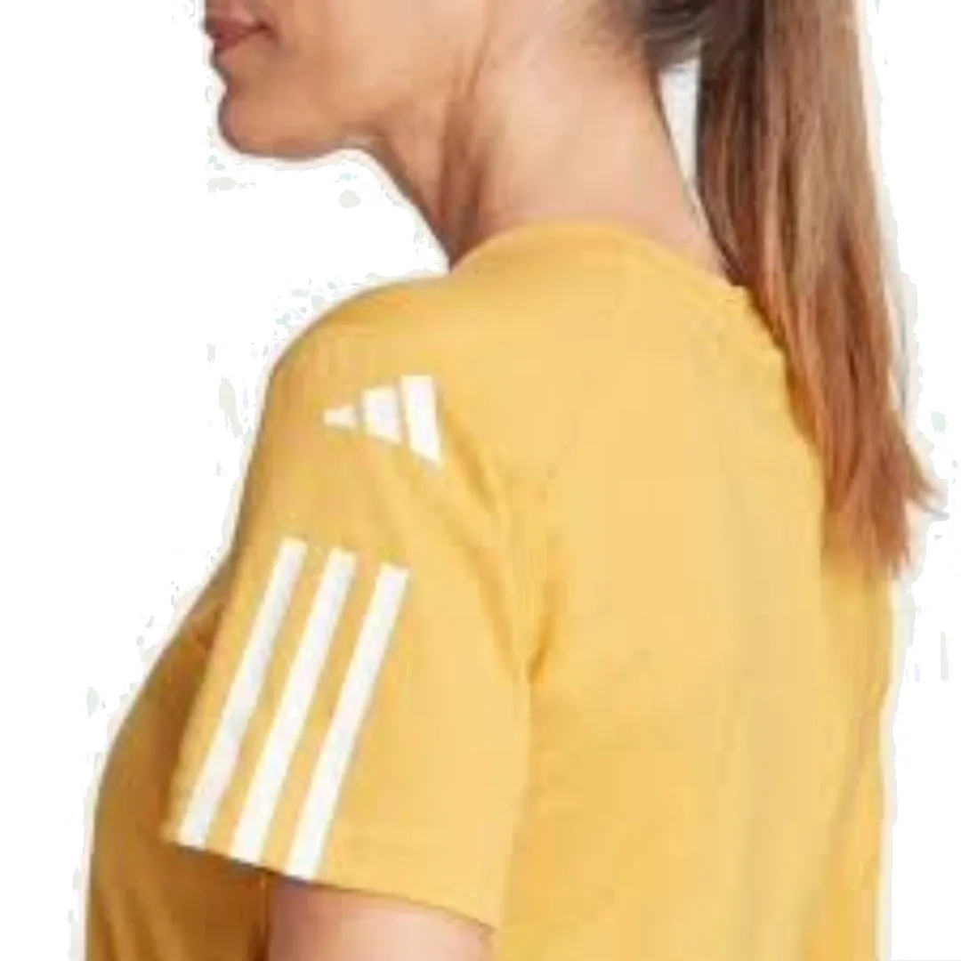 (WMNS) adidas Train Essentials Train Cotton 3-Stripes Crop T-Shirt Asia Sizing 'Yellow' IM5029 sold by KicksCrew product image thumbnail 3