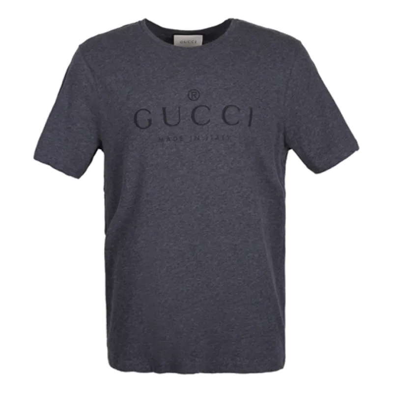 Gucci Logo Cotton T-Shirt 'Grey' 441685-X3A80-1200 sold by KicksCrew