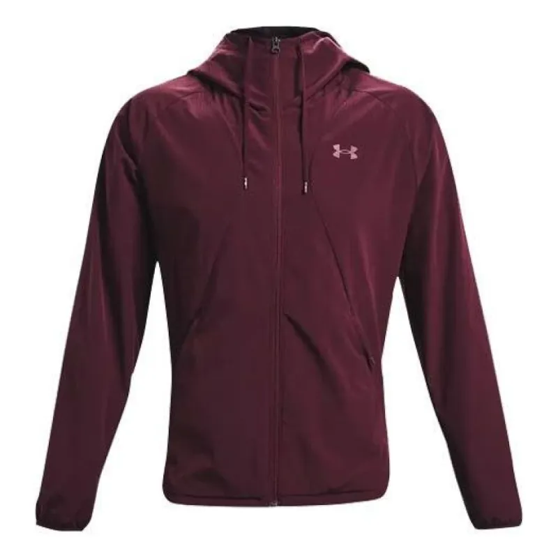 Under Armour Woven Jacket 'Maroon' 1361612-600 sold by KicksCrew