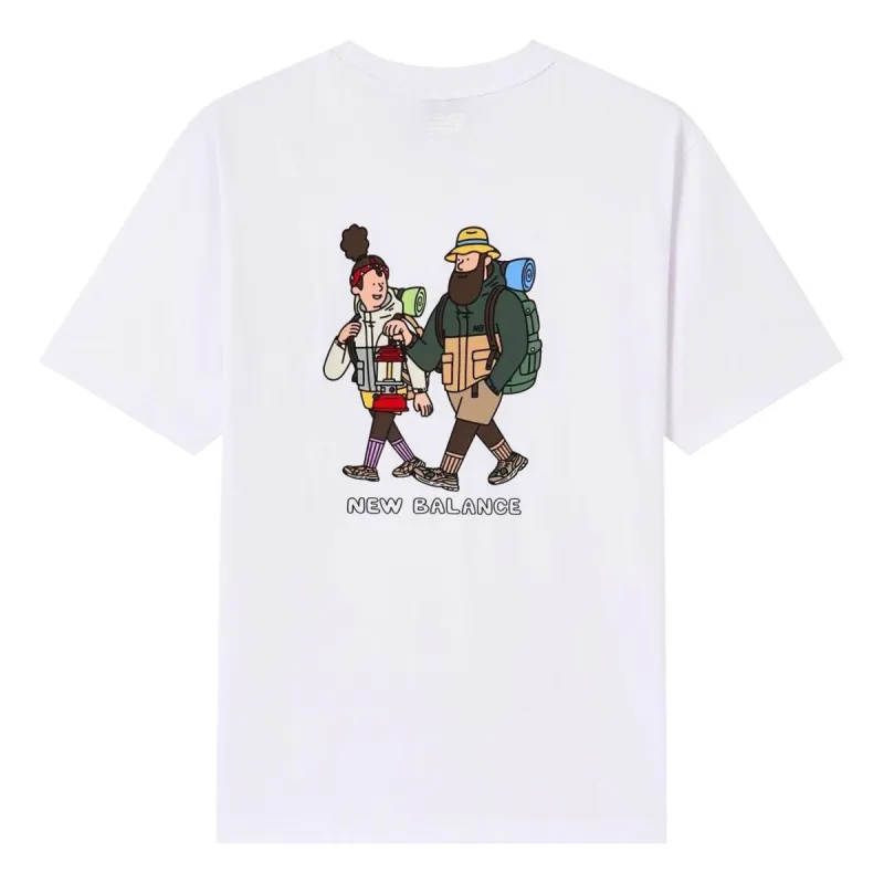 New Balance x JHI Classic Graphic Printed T-Shirt 'White Multi' NEA6J053-WT sold by KicksCrew