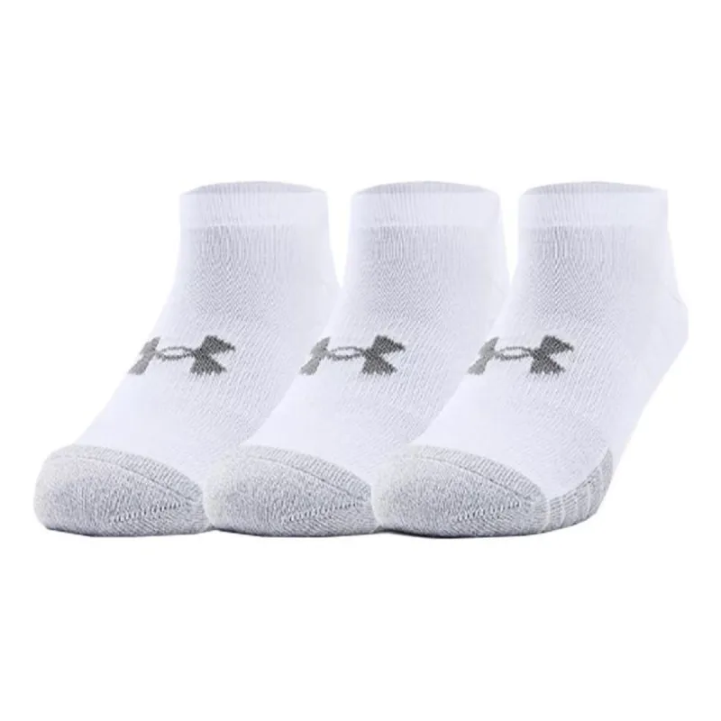 Under Armour HeatGear No Show Socks 3-Pack 'White' 1346755-100 sold by KicksCrew